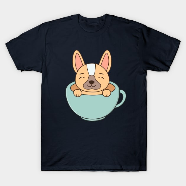 Cute and Kawaii Adorable French Bull Dog T-Shirt by happinessinatee